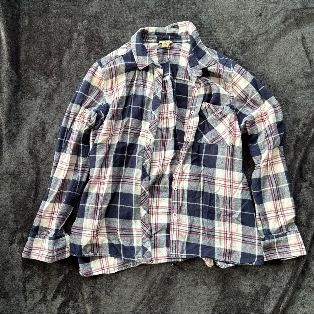 Woolrich Blue and Red Plaid Women's Top